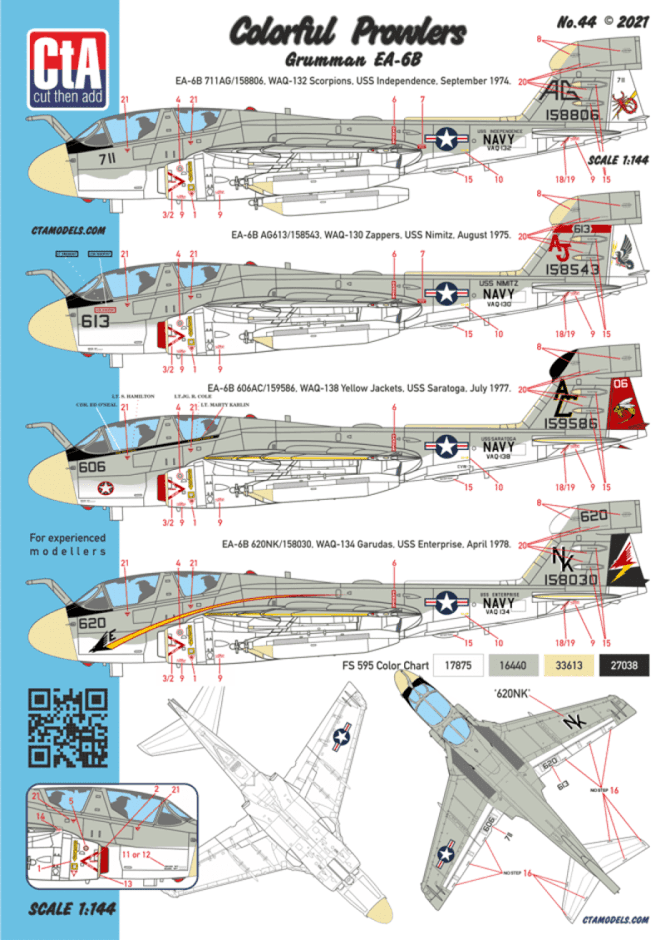 CTA-044 1/144 EA-6B Colorful Prowlers