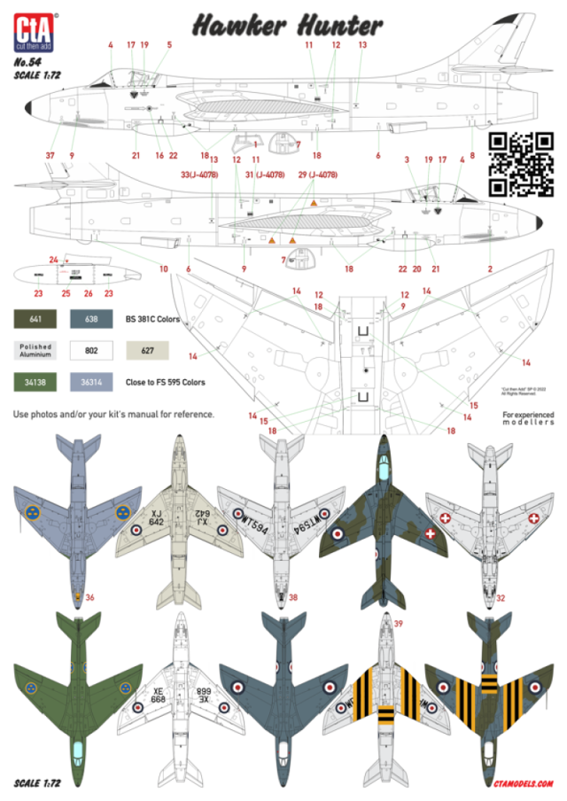 CTA-054 1/72 Hawker Hunter