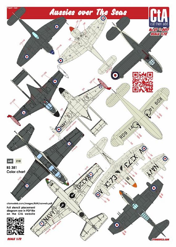 Декаль CTA007 1/72 Aussies over The Seas