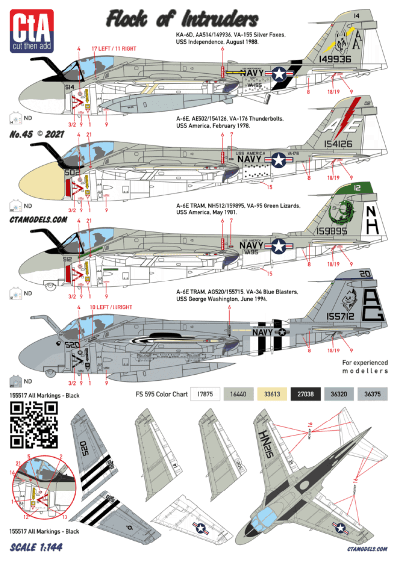 CTA045 1/144 A-6 Flock of Intruder