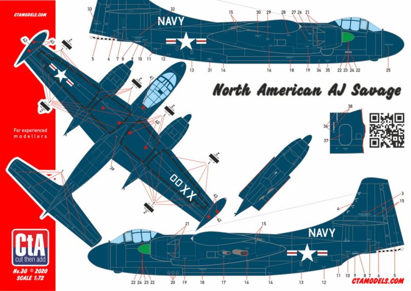 CTA-030 1/72 North American AJ Savage