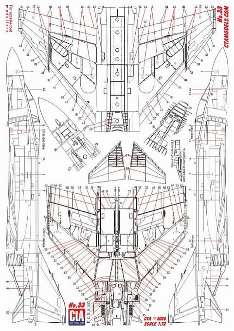 CTA-033 1/72 F-4B/J/N Phantom technical data stencils