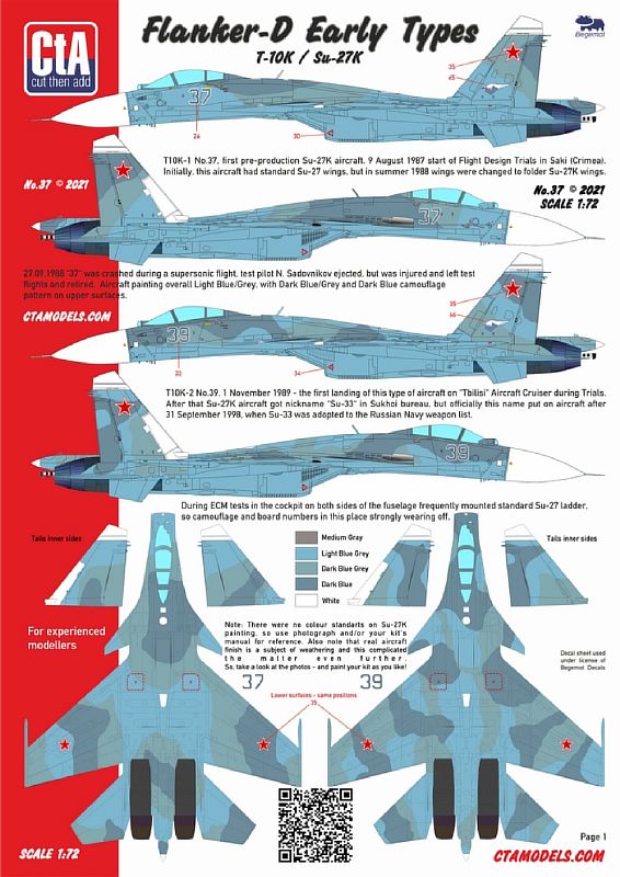 CTA-037 1/72 Су-27К