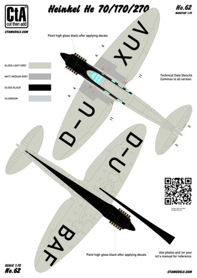 CTA-062 1/72 Heinkel He 70 / 170 / 270