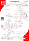 CTA-051 1/72 F-18 Stencils Data