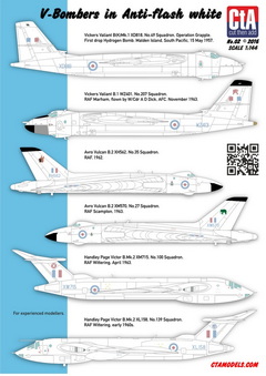 1/144 V-Bombers in Anti-flash white
