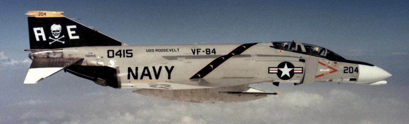McDonnell F-4N Phantom, BuNo.150415, AE204, VF-84, USS Franklin D. Roosevelt, 1975