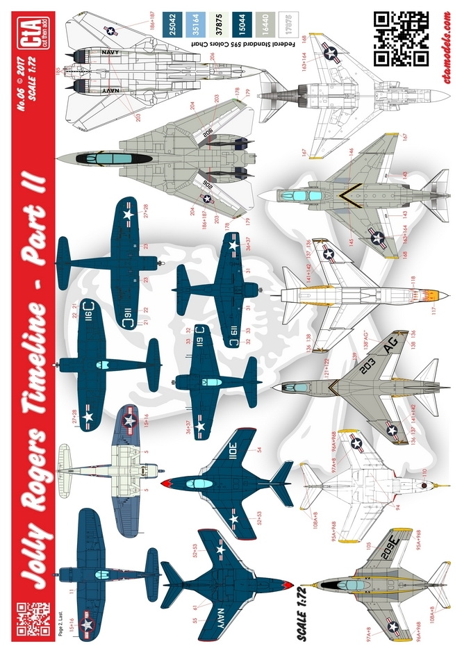 CTA Decal 1/72 Jolly Rogers Part Two - Instruction sheet