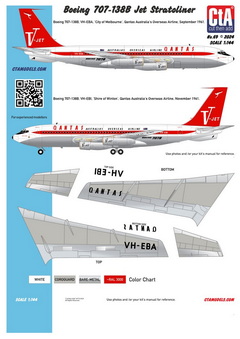 CTA-069 1/144 Boeing 707-138B Jet Stratoliner - Qantas