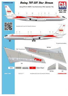 CTA-070 1/144 Boeing 707-331 Star Stream - TWA