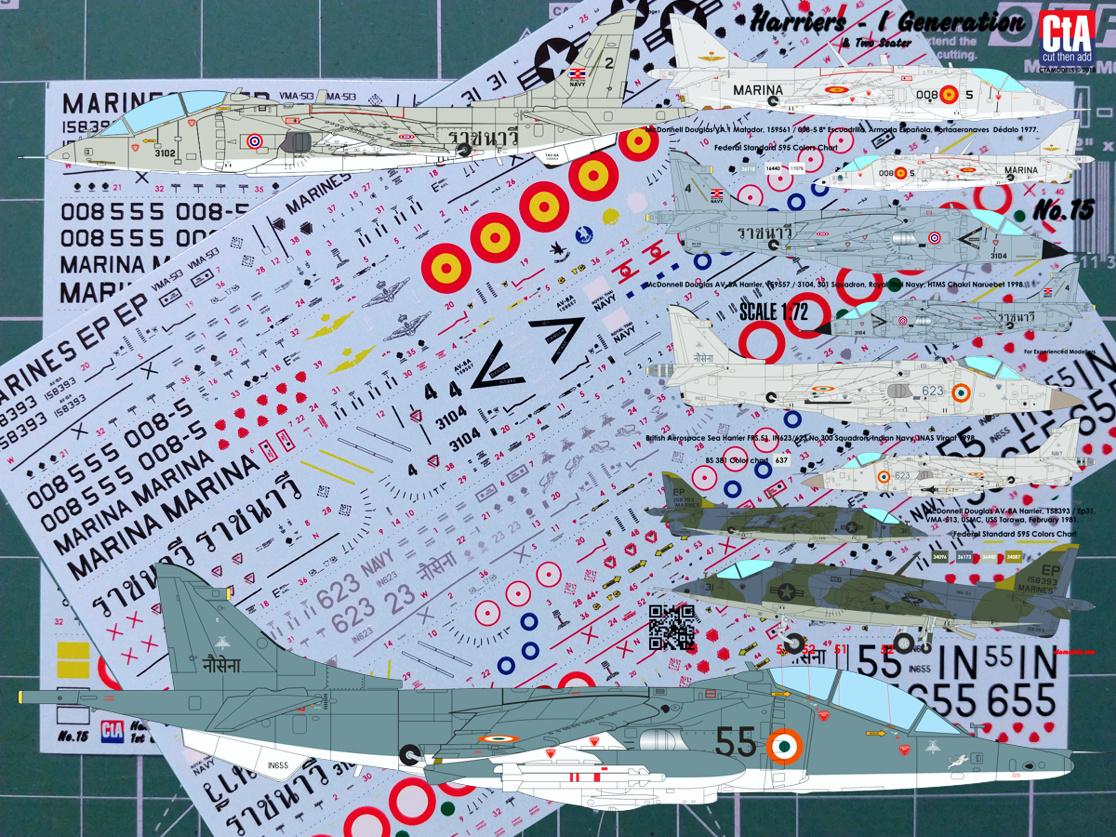 CTA-015 1/72 Harriers - 1st Generations & Two Seater
