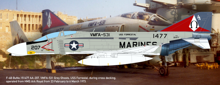VMFA-531 F-4B Phantom in 892 Sqn. colors